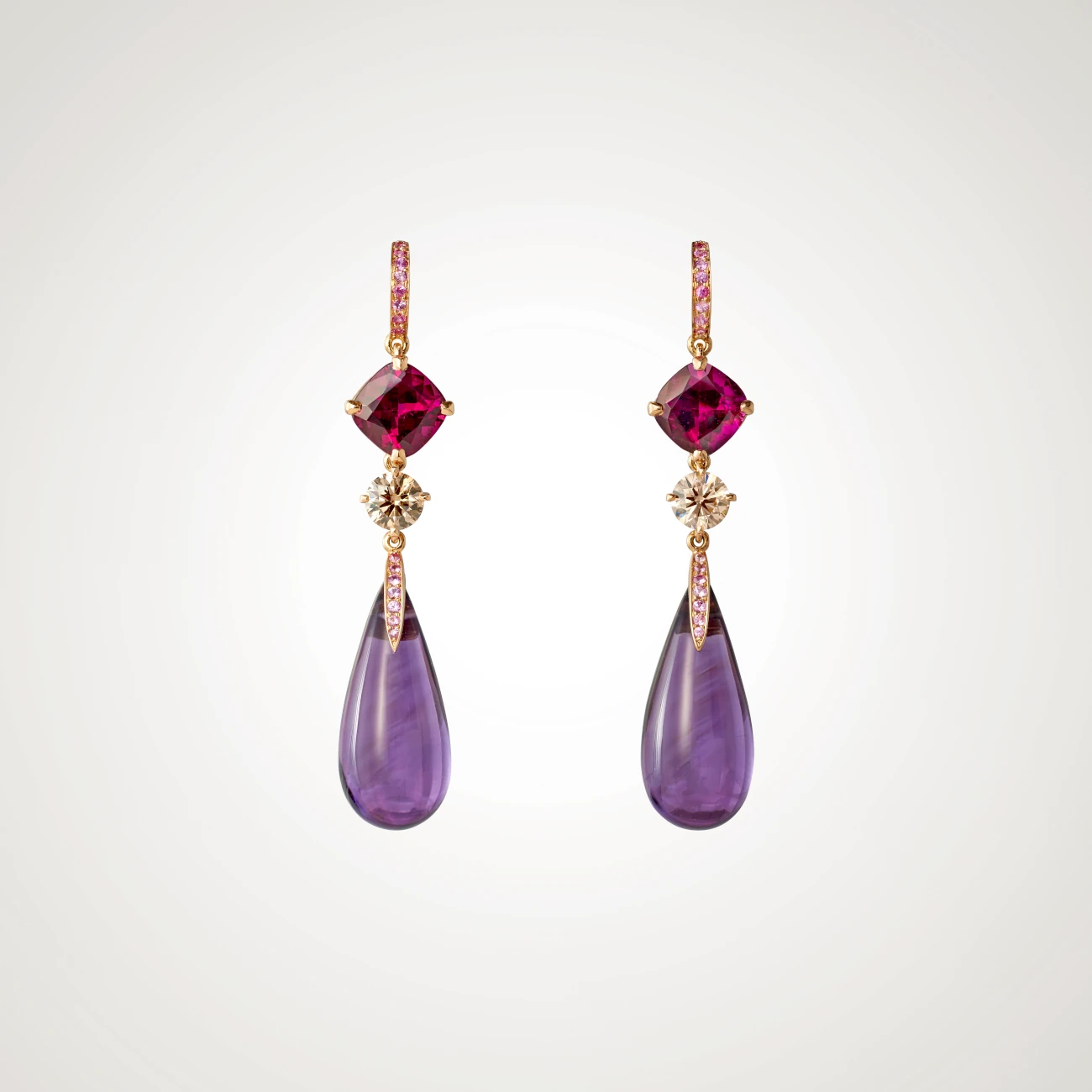 Ohrschmuck Purple Rose